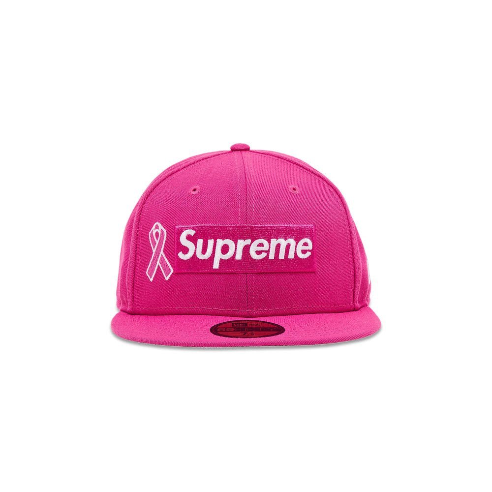 Supreme x New Era Breast Cancer Awareness Box Logo Fitted Hat Pink – hlavní pohled | Purekickz