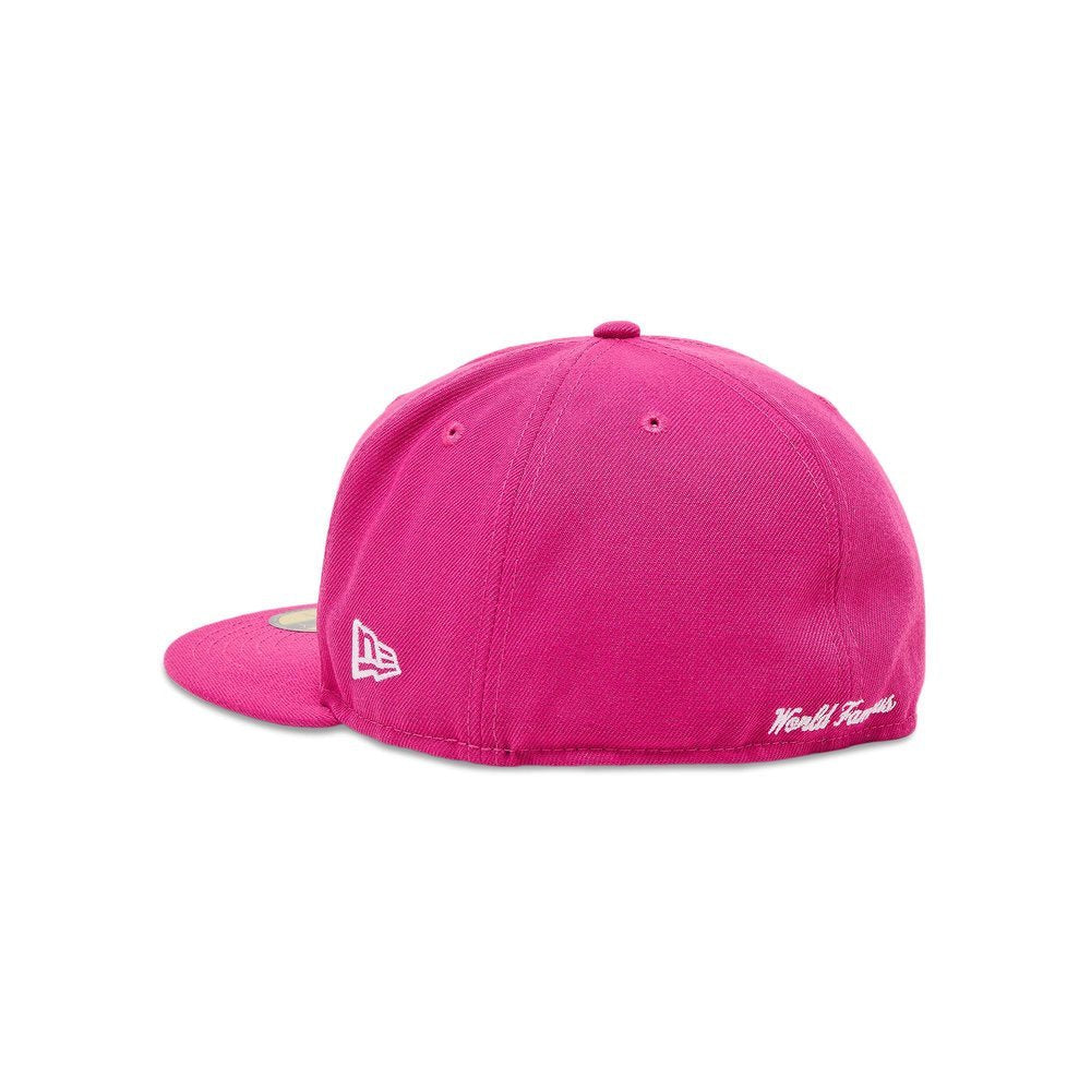 Supreme x New Era Breast Cancer Awareness Box Logo Fitted Hat Pink – detail | Purekickz