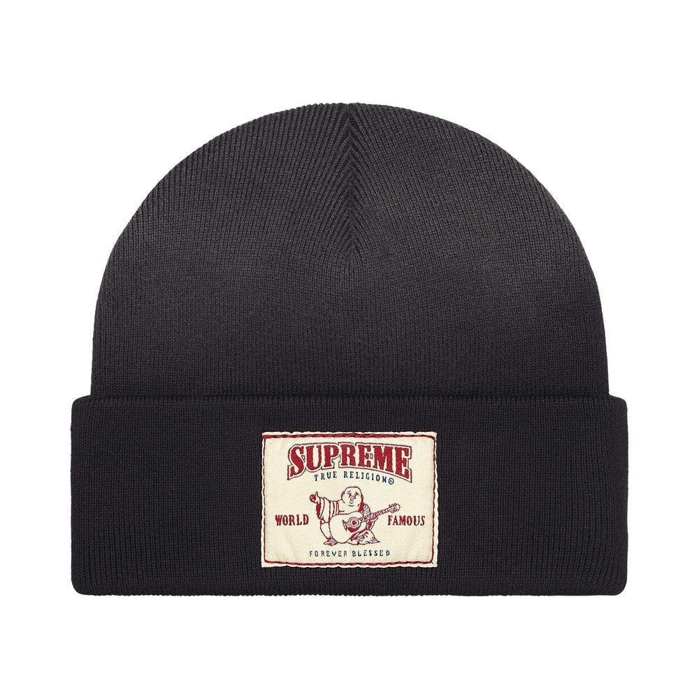 Supreme x True Religion Beanie Black – boční pohled | Purekickz