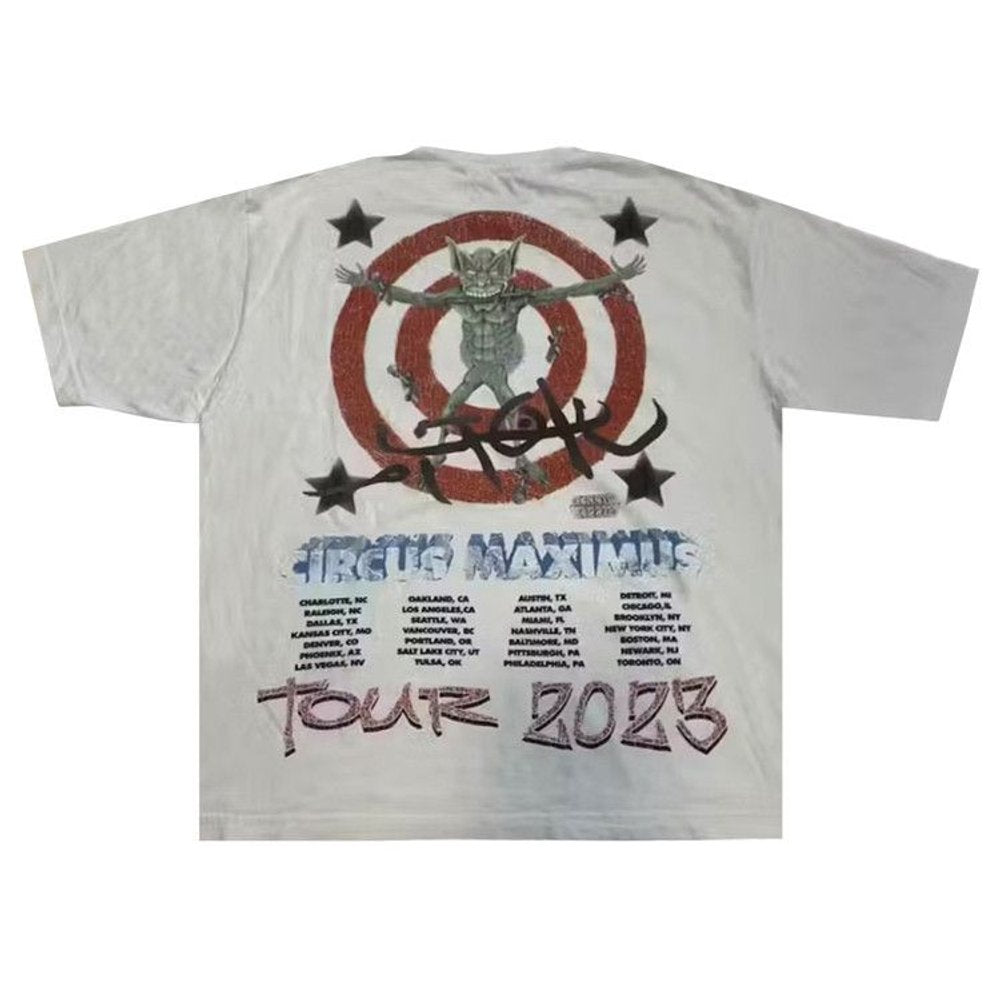 Travis Scott Utopia Circus Maximus 2023 Tour III Tee White