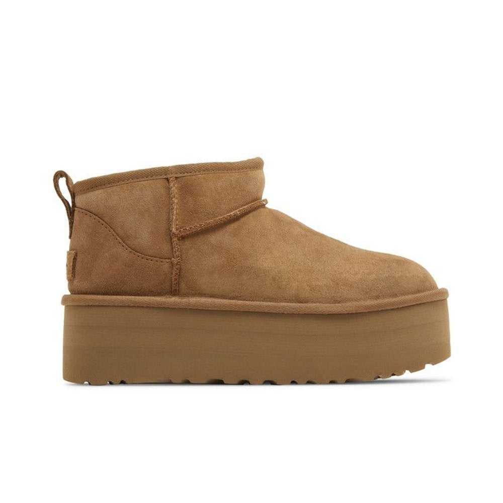 UGG Classic Ultra Mini Platform Boot Chestnut – boční pohled | Purekickz