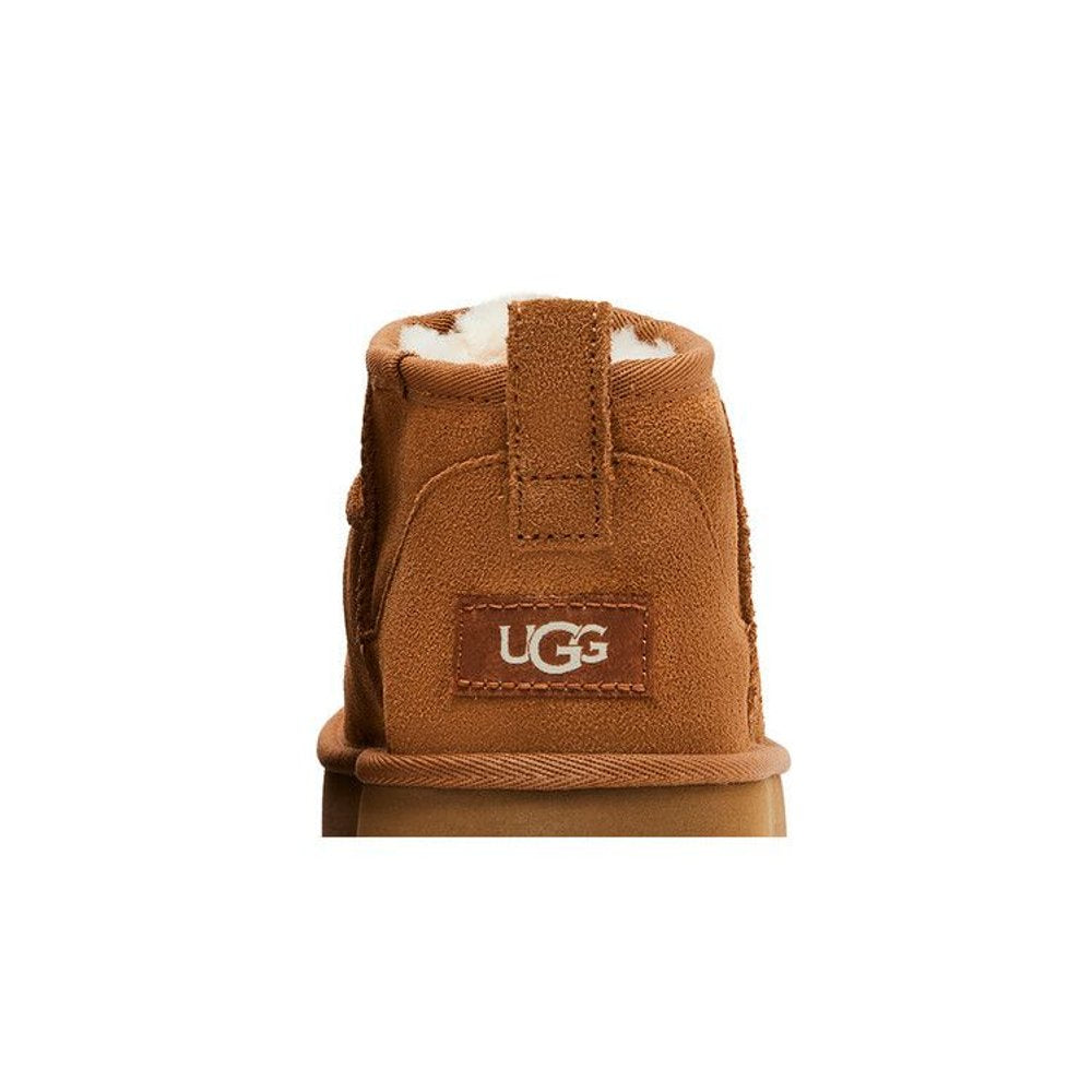 UGG Classic Ultra Mini Platform Boot Chestnut (Kids) – detail materiálu | Purekickz