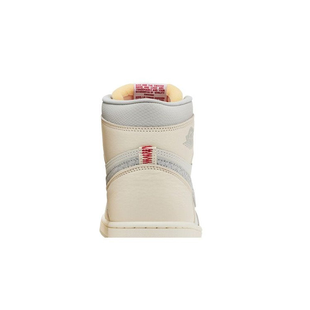 Jordan 1 Retro High OG Sail University Red – detail materiálu | Purekickz