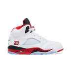 Jordan 5 Retro Fire Red Black Tongue (2025) – boční pohled | Purekickz