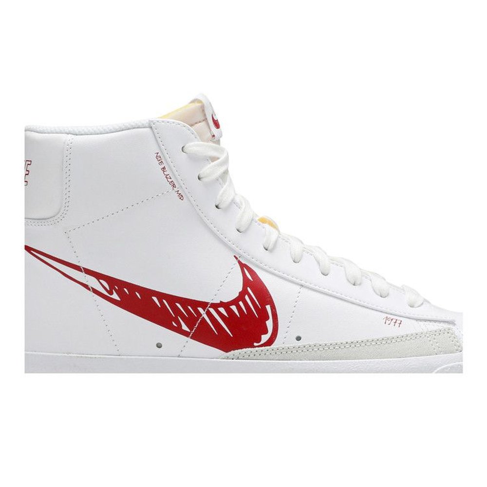 Nike Blazer Mid 77 Sketch White Red – detail | Purekickz