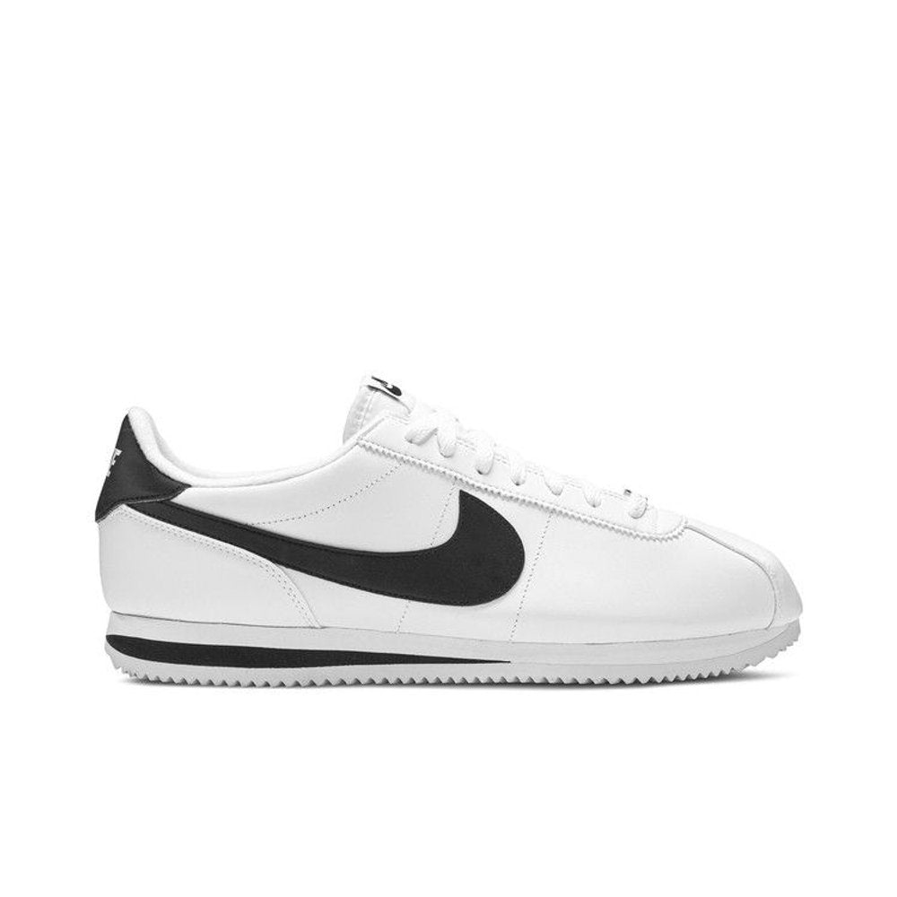 Nike Cortez Basic Leather White Black (2017) – boční pohled | Purekickz