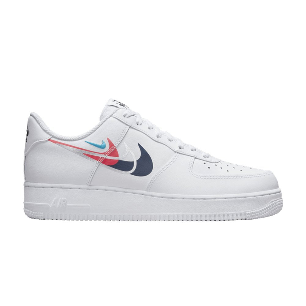 Nike Air Force 1 Low '07 Quadruple Swoosh White Navy Crimson – hlavní pohled | Purekickz