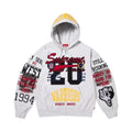 Supreme Warriors Appliqué Zip Up Hooded Sweatshirt Ash Grey – hlavní pohled | Purekickz