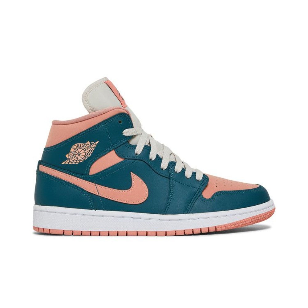 Jordan 1 Mid Dark Teal Green (W) – boční pohled | Purekickz