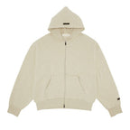 Fear of God Essentials Fleece Zip Up Hoodie Heather Stone