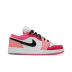 Jordan 1 Low Pink Red (GS) – boční pohled | Purekickz