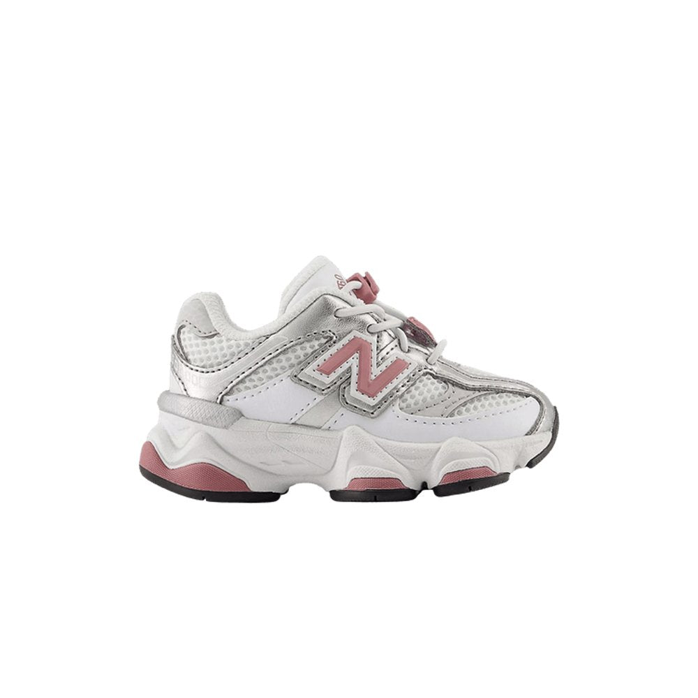 New Balance 9060 Bungee Lace White Rosewood Silver (TD) – hlavní pohled | Purekickz