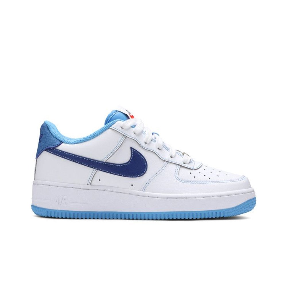 Nike Air Force 1 Low S50 White University Blue (GS) – boční pohled | Purekickz