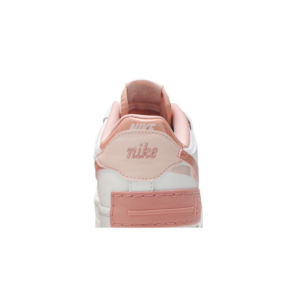 Nike Air Force 1 Low Shadow White Coral Pink (W) – detail materiálu | Purekickz