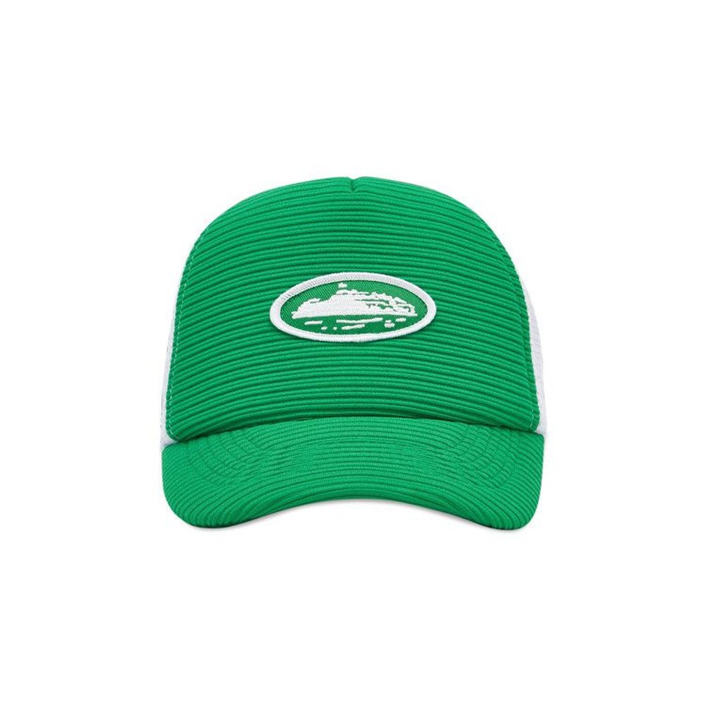 Corteiz Short Peak Trucker Green – hlavní pohled | Purekickz