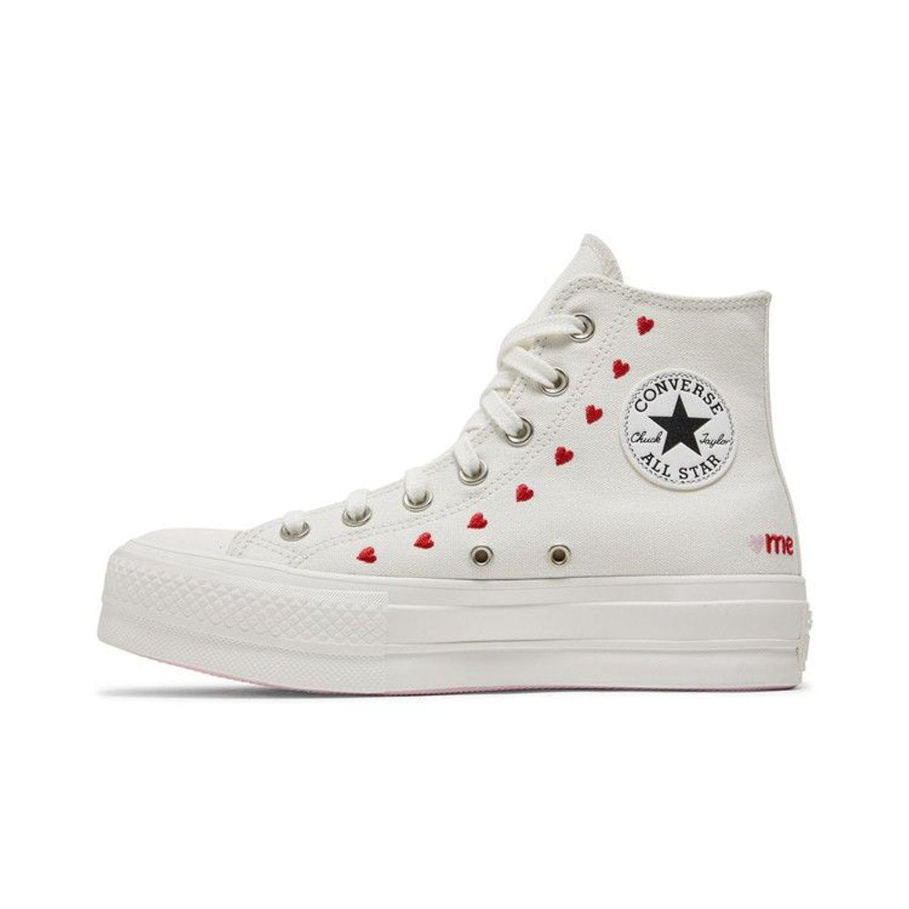 Converse Chuck Taylor All Star Lift Hi White Red (W) – hlavní pohled | Purekickz