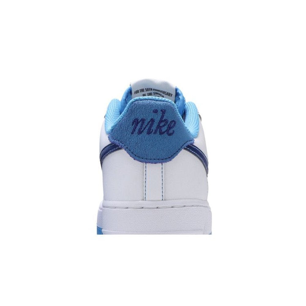 Nike Air Force 1 Low S50 White University Blue (GS) – detail materiálu | Purekickz