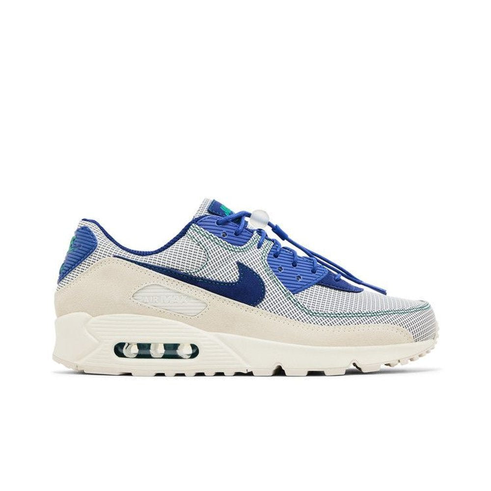 Nike Air Max 90 Coconut Milk Deep Royal Blue – boční pohled | Purekickz
