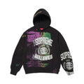 Supreme Overprint Hooded Sweatshirt Black – hlavní pohled | Purekickz