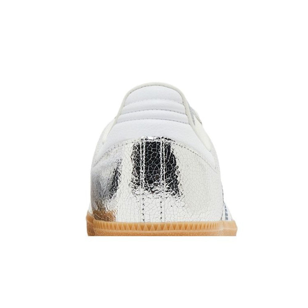 adidas Samba OG Silver Metallic Cracked Leather (W) – detail materiálu | Purekickz