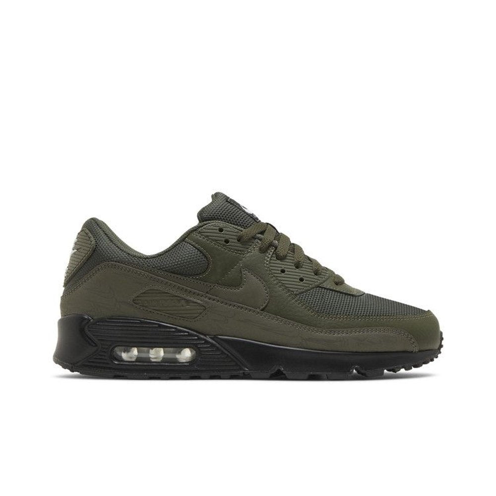 Nike Air Max 90 Olive Black Reflective – boční pohled | Purekickz