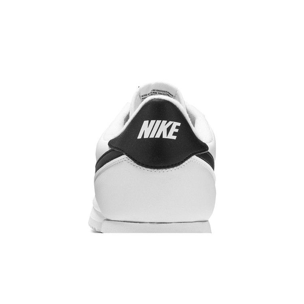 Nike Cortez Basic Leather White Black (2017) – detail materiálu | Purekickz