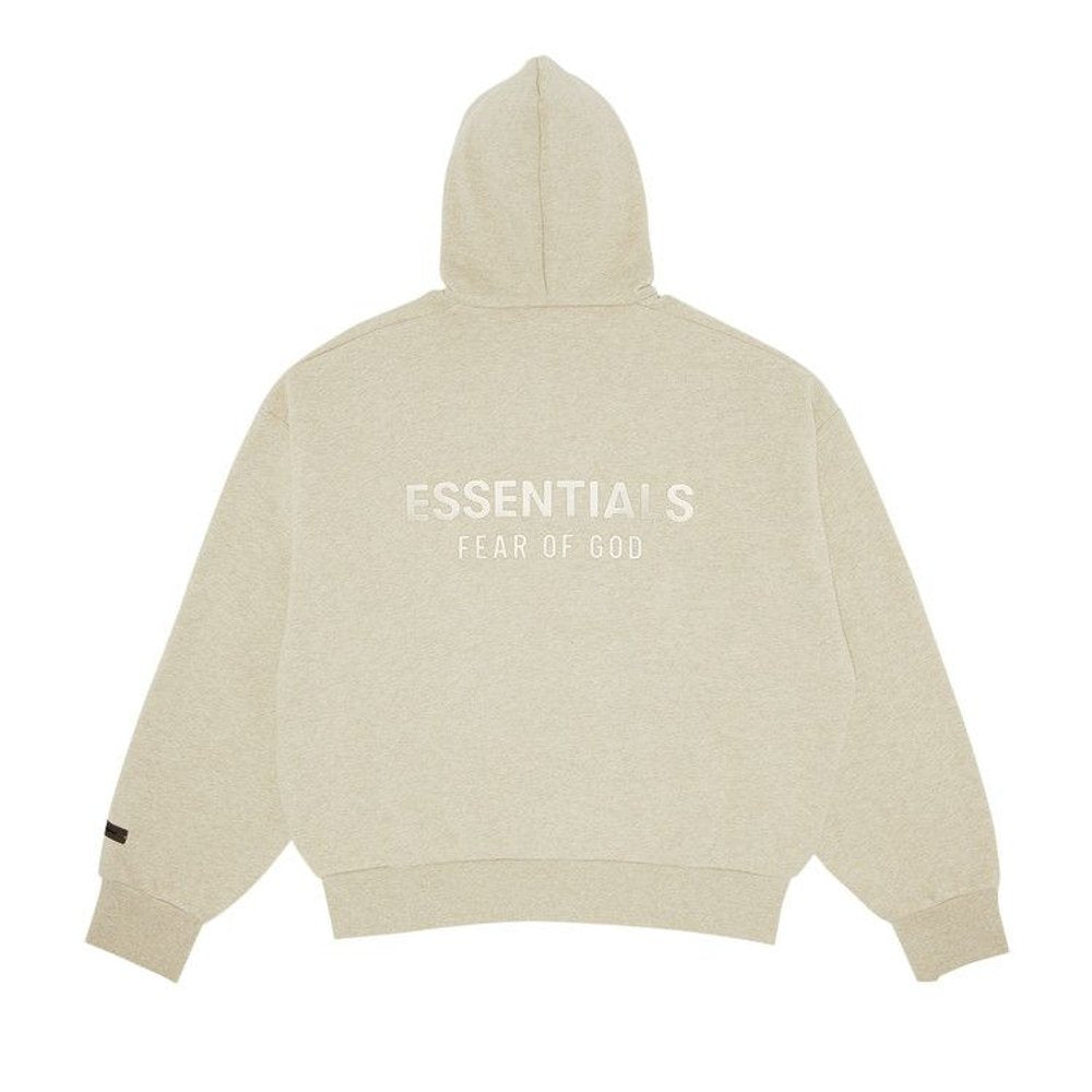 Fear of God Essentials Fleece Zip Up Hoodie Heather Stone