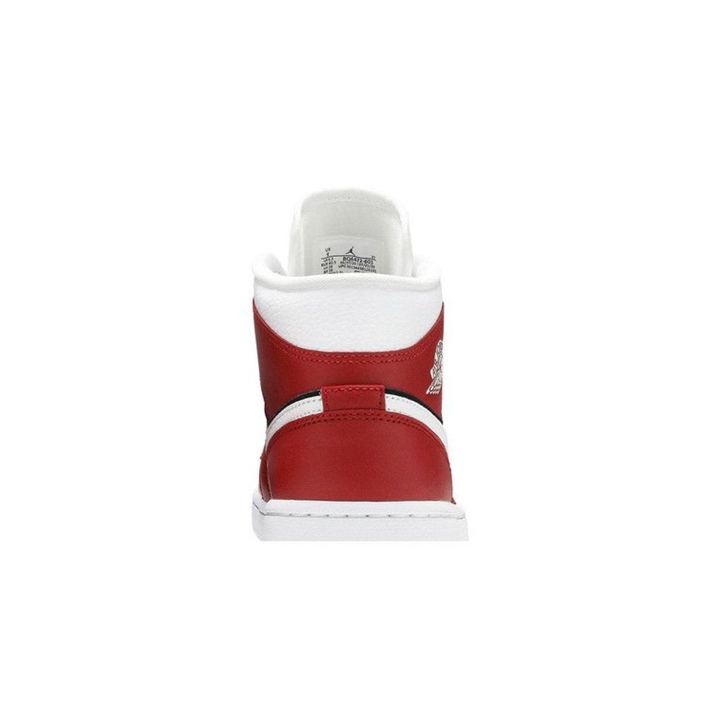 Jordan 1 Mid Gym Red Black (W) – detail materiálu | Purekickz