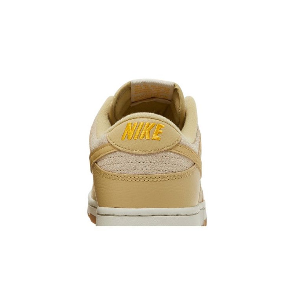 Nike Dunk Low Khaki Suede Gum – detail materiálu | Purekickz