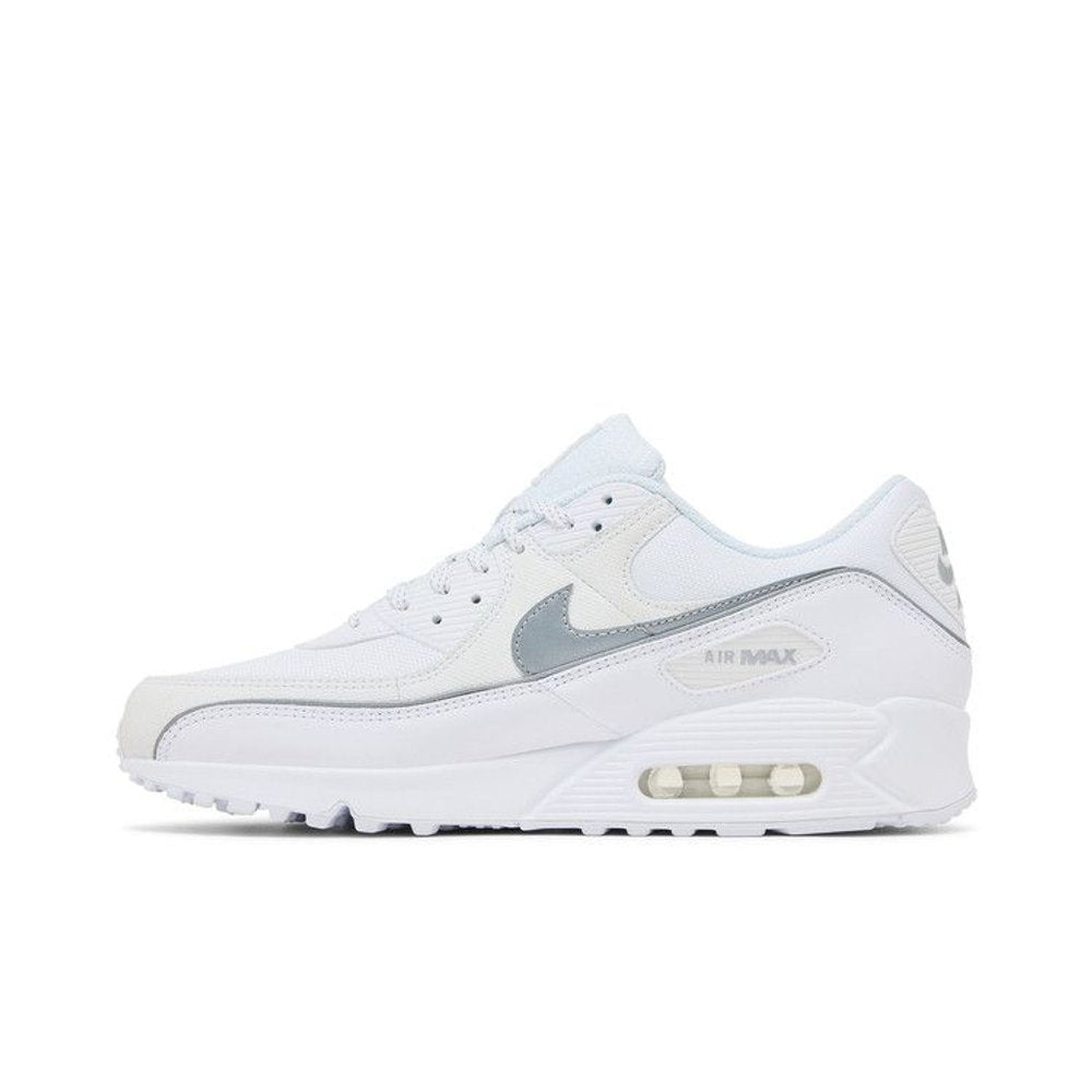 Nike Air Max 90 Premium White Metallic Silver Reflective – hlavní pohled | Purekickz