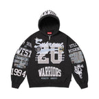 Supreme Warriors Appliqué Zip Up Hooded Sweatshirt Black – hlavní pohled | Purekickz