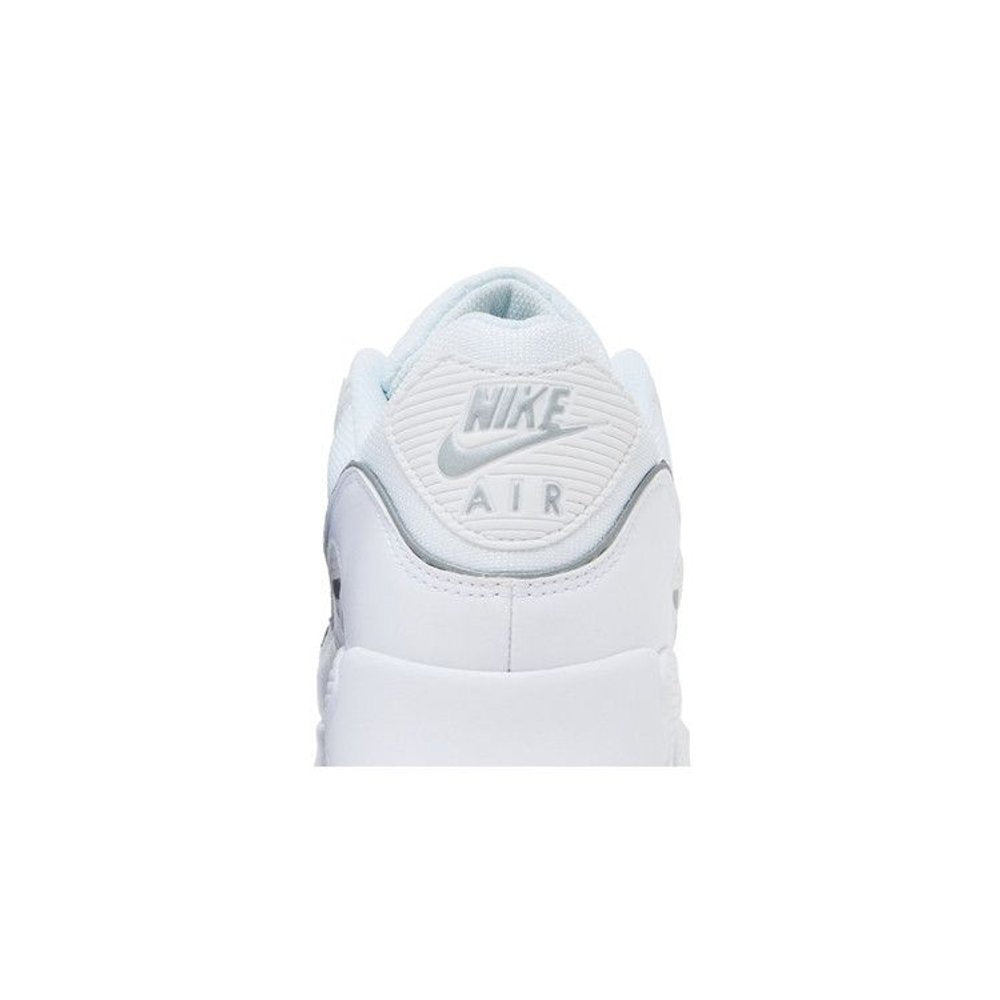 Nike Air Max 90 Premium White Metallic Silver Reflective – detail materiálu | Purekickz