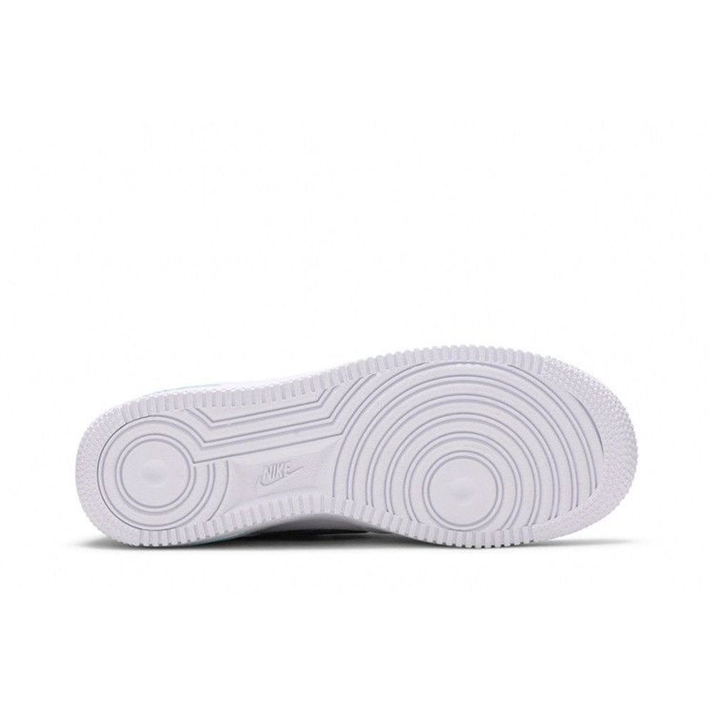 Nike Air Force 1 Low LV8 White Dark Purple (GS) – zadní pohled | Purekickz