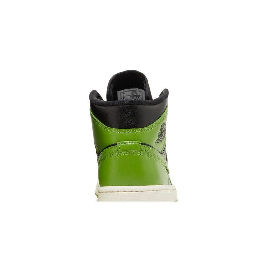 Wmns Air Jordan 1 Mid 'Altitude Green' – detail materiálu | Purekickz