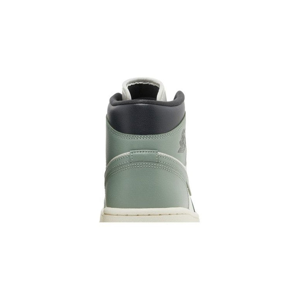 Wmns Air Jordan 1 Mid 'Jade Smoke' – detail materiálu | Purekickz