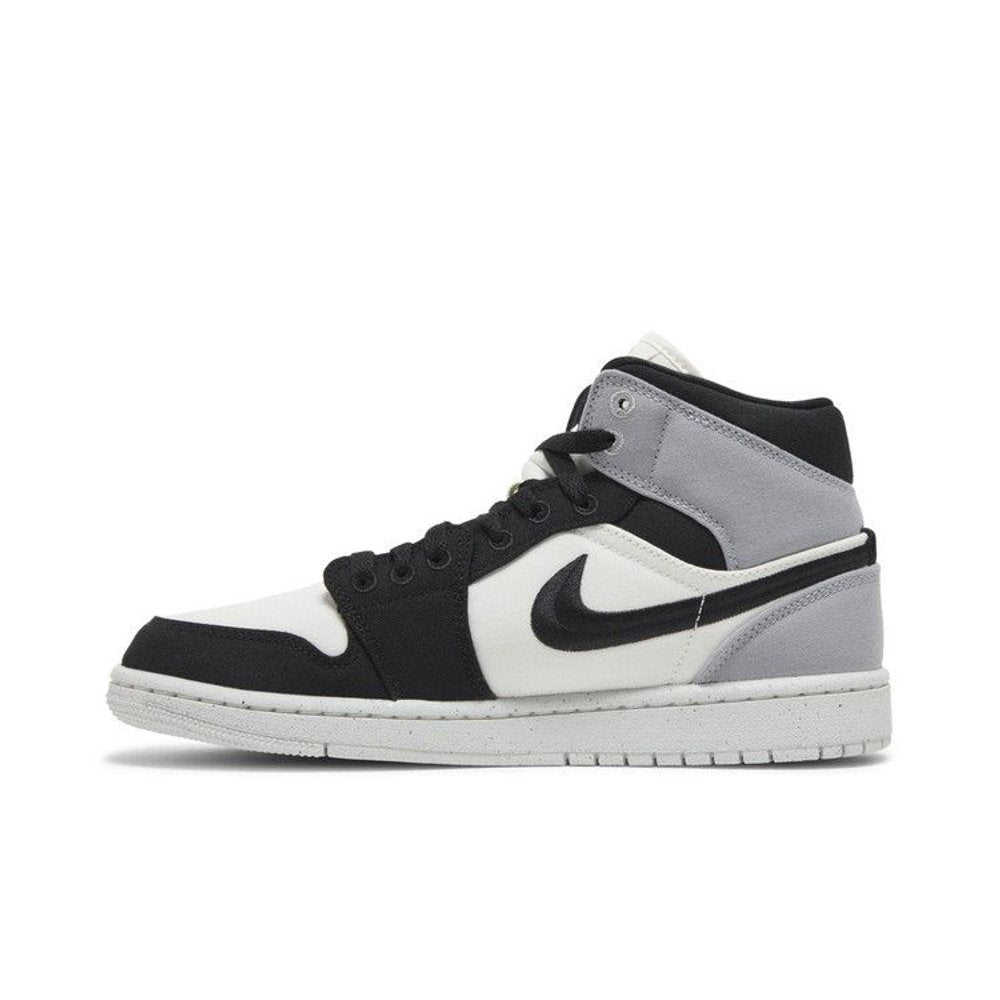 Wmns Air Jordan 1 Mid SE 'Light Steel Grey Canvas'