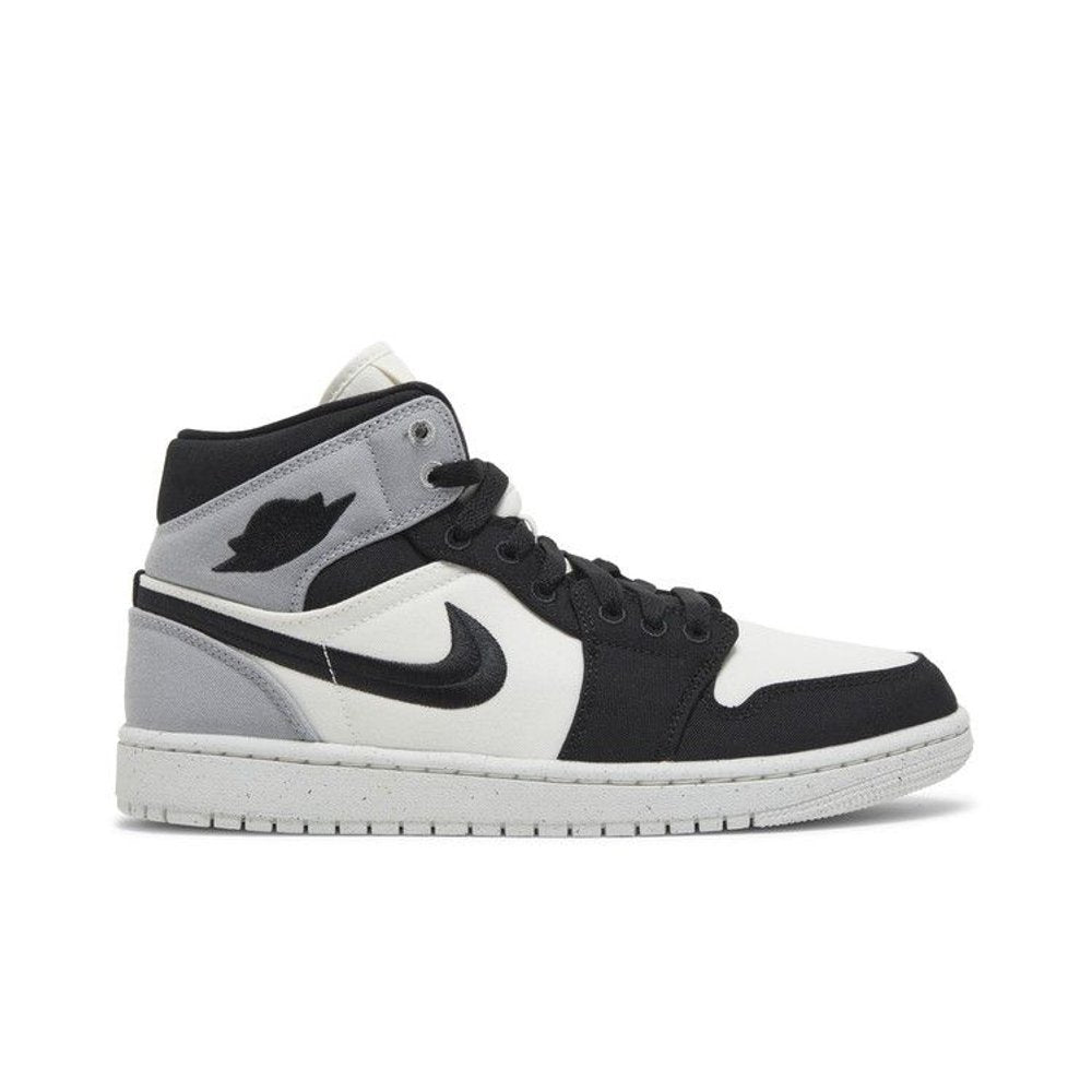 Wmns Air Jordan 1 Mid SE 'Light Steel Grey Canvas' – boční pohled | Purekickz