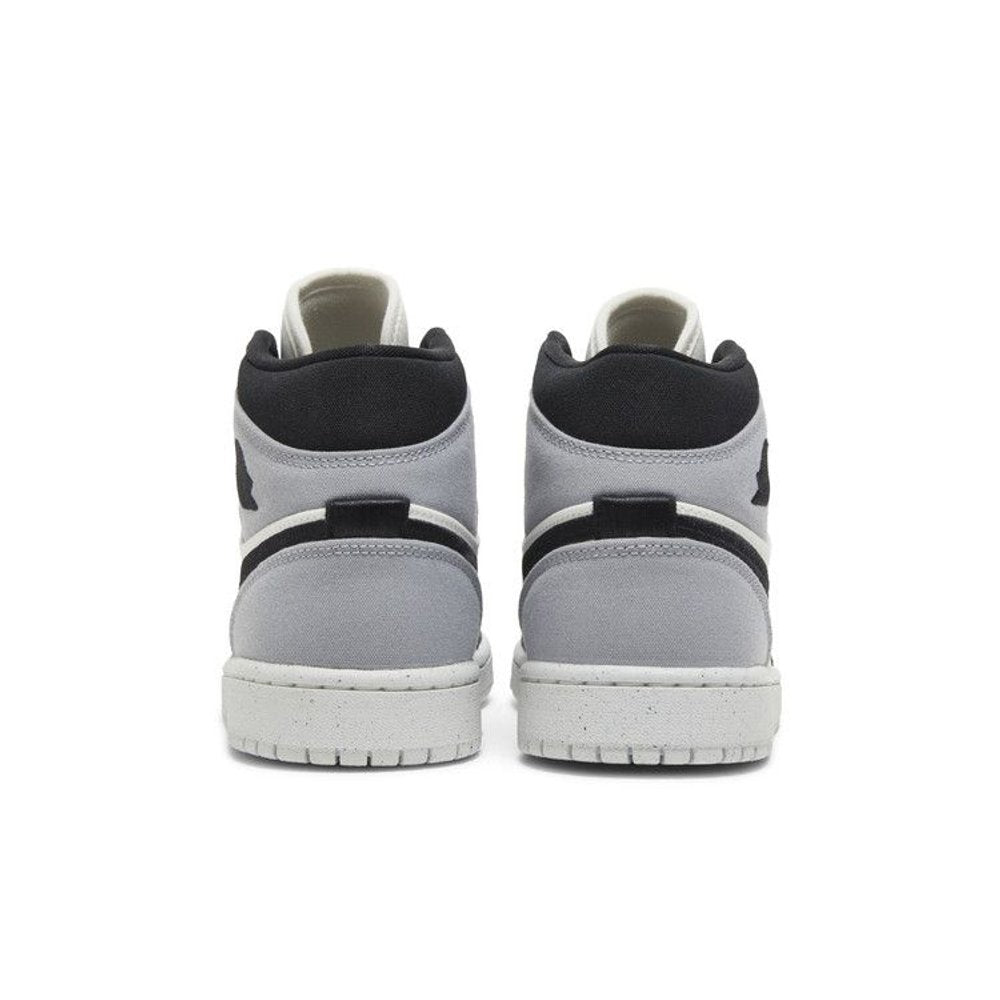 Wmns Air Jordan 1 Mid SE 'Light Steel Grey Canvas' – podrážka | Purekickz